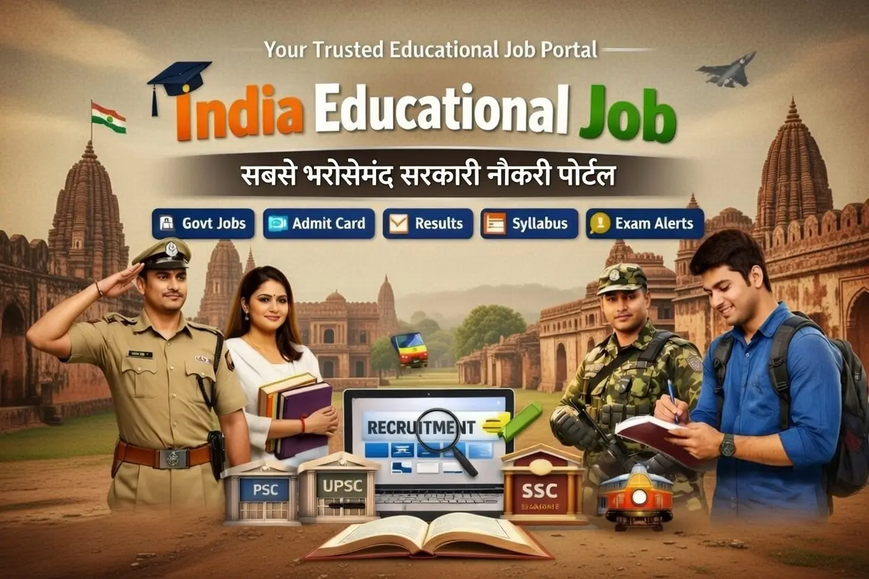 The Indian Educational Latest Government Jobs, Admit Card, Results, Syllabus और Exam Notifications , educational job