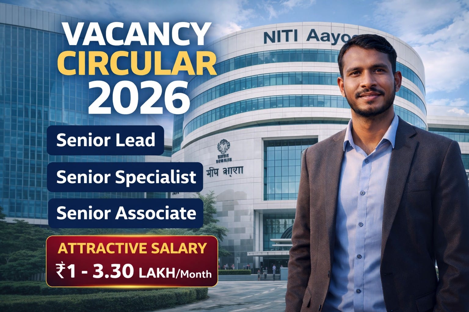 Niti aayog Senior Lead, Specialist, Associate Vacancy 2026 – Apply Now