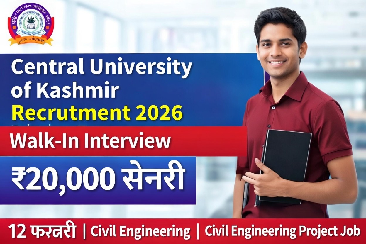 Central University of Kashmir Recruitment 2026: apply now