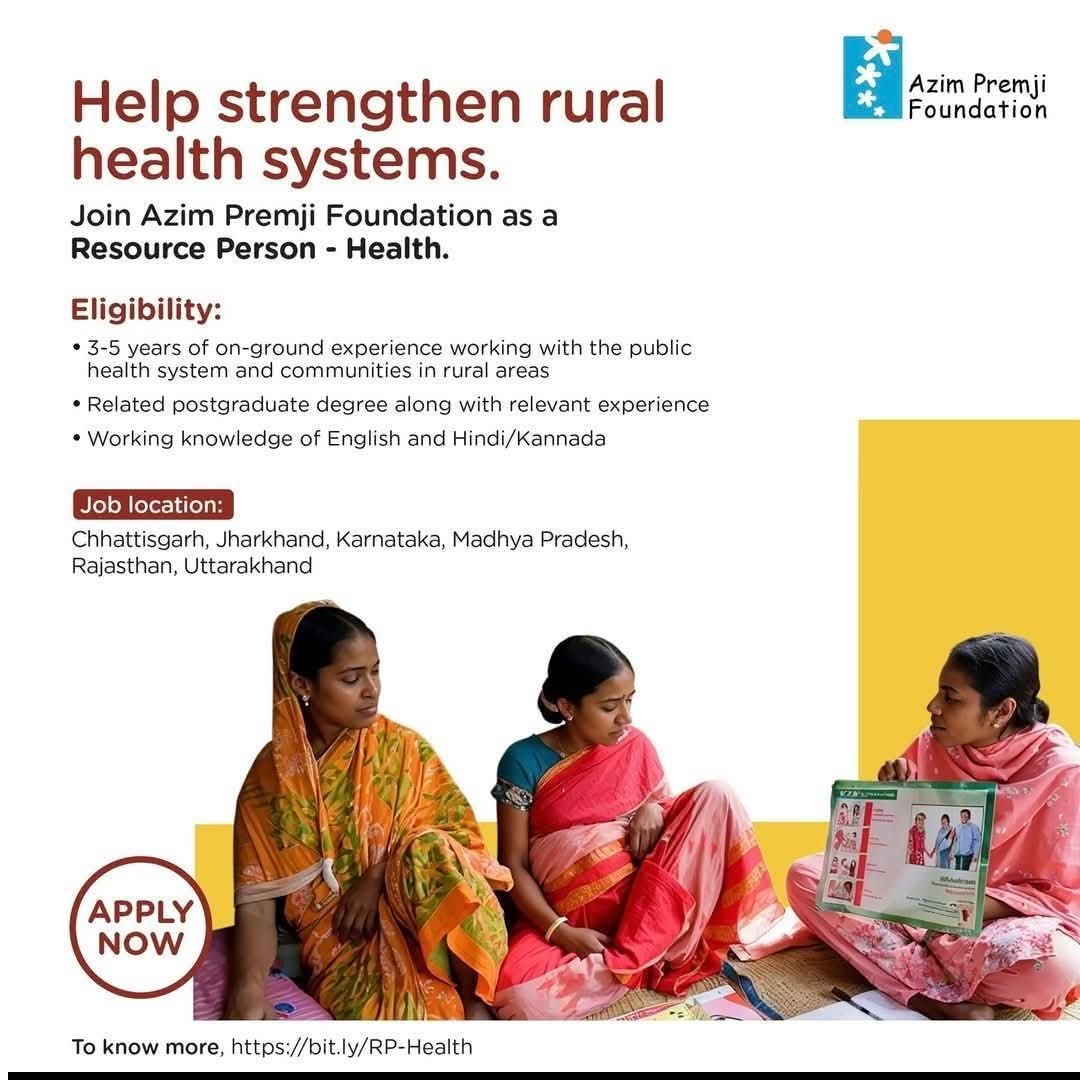 Azim Premji Foundation Recruitment 2026: Health Position